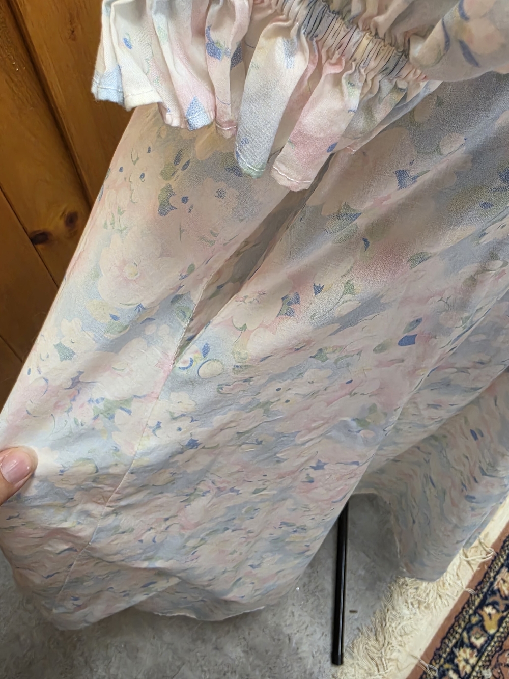 Selkie Pastel Floral Puff-Sleeve Midi Day Dress - Picture 5 of 9